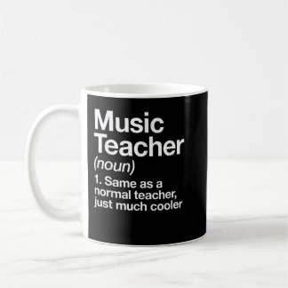 Caneca De Café Music Teacher Definition Funny Back To School Firs