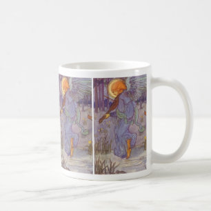 Caneca De Café Música Angelical Tocando um Violino, Música Antiga