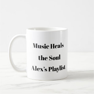 Caneca De Café Música cura muito - Presente personalizado de saúd