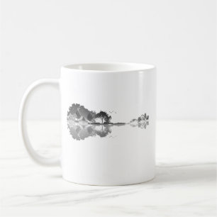 Caneca De Café Música da Natureza: Forest Landscape Guitar Art