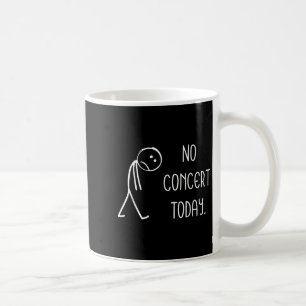 Caneca De Café Música de Desenho Triste de Figurinha em Concerto