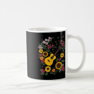 Caneca De Café Música de Guitarra Ucrânia Girassol Floral Ucrania