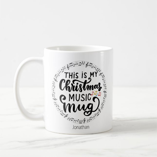 Caneca De Café Música de Natal Aloja o Natal Gift Mug (Esquerda)