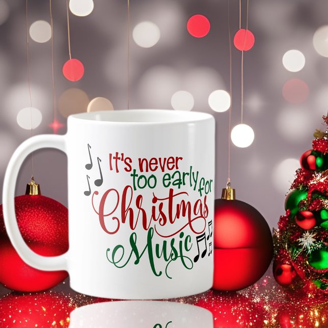 Caneca De Café Música de Natal Também É Cedo (Criador carregado)