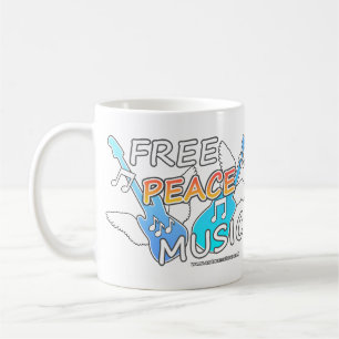 Caneca De Café Música de Paz Livre