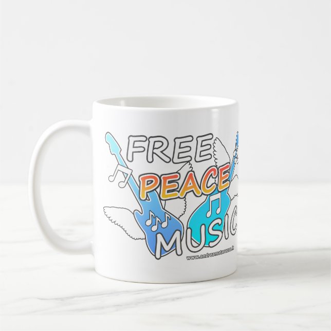 Caneca De Café Música de Paz Livre (Esquerda)
