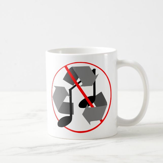 Caneca De Café Música de Reciclado sobreposta (Direita)