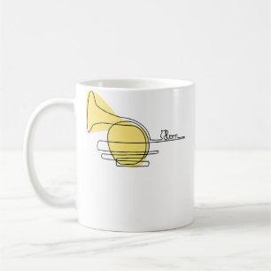 Caneca De Café Música de Uma Linha Corneta Orquestra Sinfônica Fr