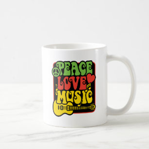 Caneca De Café Música do amor da paz de Rasta