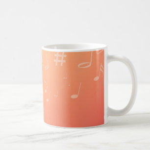Caneca De Café Música do pêssego