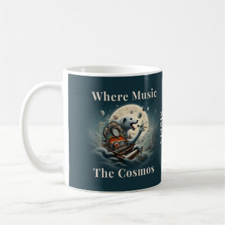 Caneca De Café Música do Pianista Canino Celestial Encontra o Cos