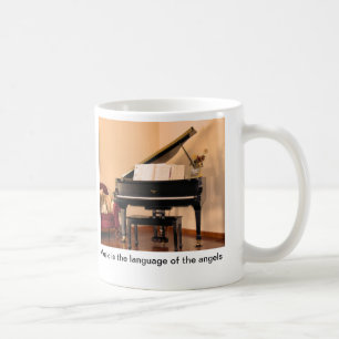 Caneca De Café Música é a língua dos anjos