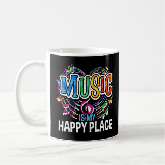 Caneca De Café Música é meu lugar feliz, música inspiradora