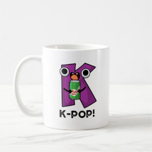 Caneca De Café Música Engraçada do K-Pop Soda Pop Pun
