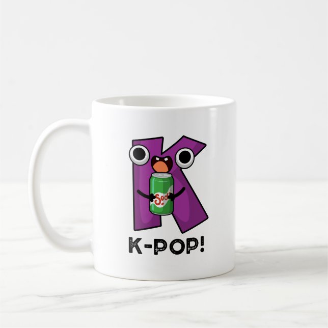 Caneca De Café Música Engraçada do K-Pop Soda Pop Pun (Esquerda)