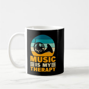 Caneca De Café Música Francesa Horn É Minha Terapia Engraçada Mús