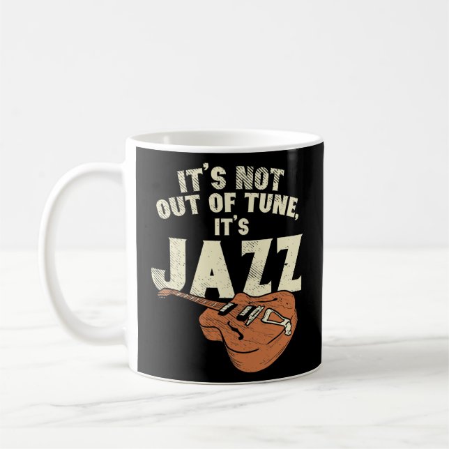 Caneca De Café música jazz elétrica guitarra e bronze  (Esquerda)