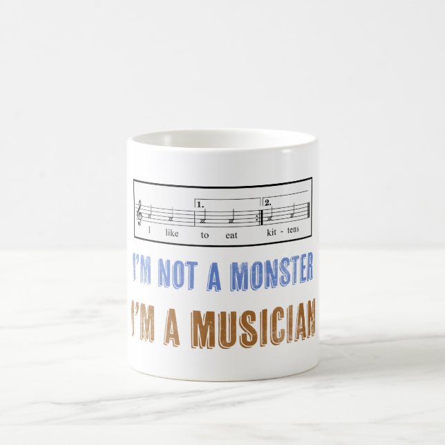 Caneca De Café Música Literacia Importa Que Eu Gosto De Comer Gat (Centro)