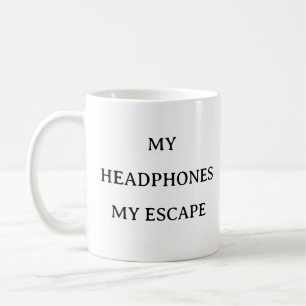 Caneca De Café Música Lover Mug - Os Fones de ouvido São A Minha