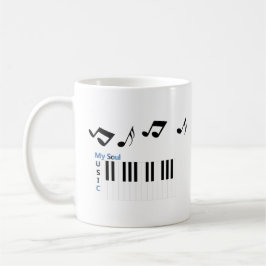 Caneca De Café Música Piano Key Music Nota