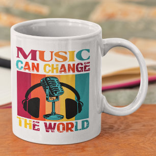 Caneca De Café Música Pode Mudar O Café Mundialmente Musical