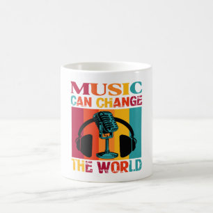 Caneca de Café Música Pode Mudar O Mundo