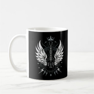 Caneca De Café Música Retro Vintage Asas de Guitarra