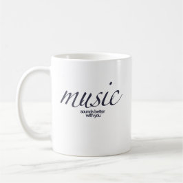Caneca De Café "Música Soa Melhor Com Você" Cotação Mug