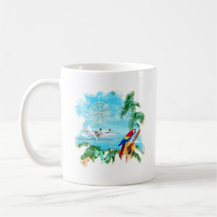 Caneca De Café Música tropical da praia