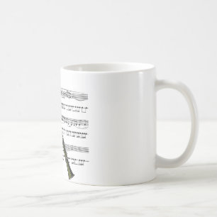 Caneca De Café Musical 09 B do clarinete