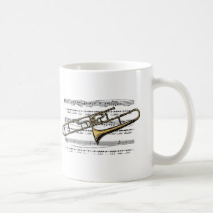 Caneca De Café Musical 14 B do Trombone