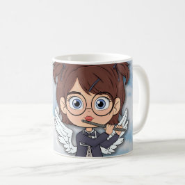 Caneca De Café Musical Angel Comic with flute