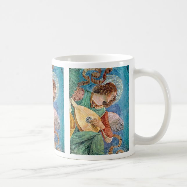 Caneca De Café Musical angel playing guitar (Direita)