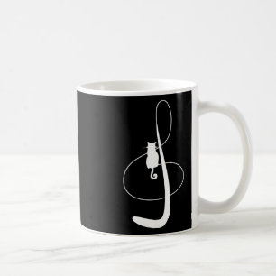 Caneca De Café Musical Cat Music Gatinho Tee Musical Feline