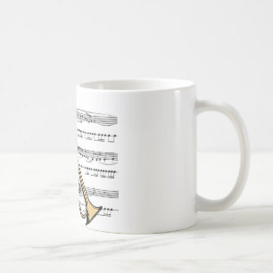 Caneca De Café Musical de trompete 11 B