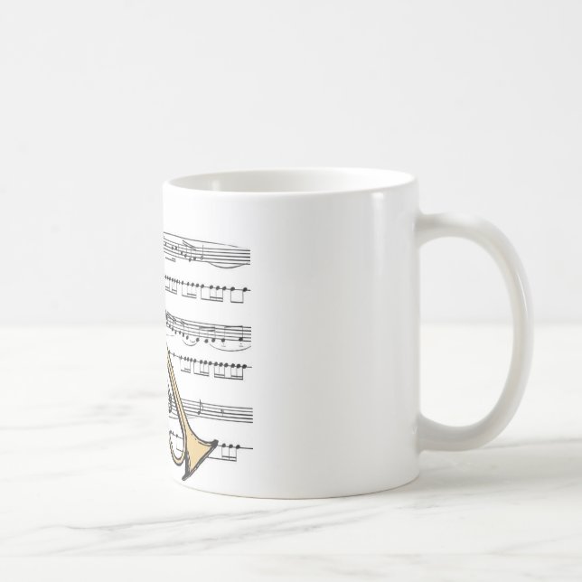 Caneca De Café Musical de trompete 11 B (Direita)
