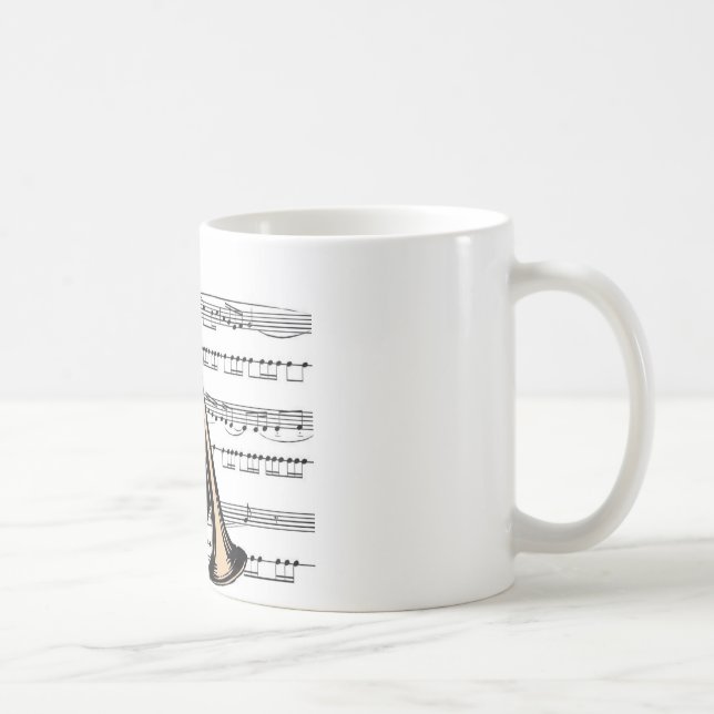 Caneca De Café Musical de trompete 12 B (Direita)