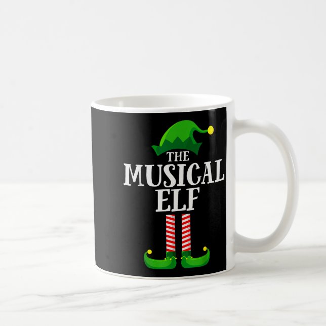 Caneca De Café Musical Elf Matching Family Group Christmas Party  (Direita)