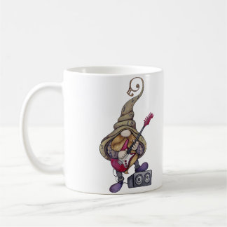 Caneca De Café Musical Gnome Guitar Player Playing Guitar Music