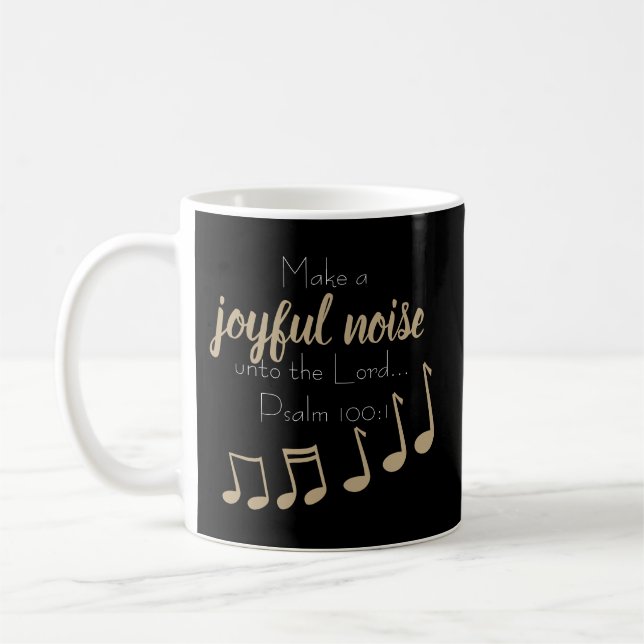 Caneca De Café Musical Note Musical Singer Guitar Drums Black (Esquerda)