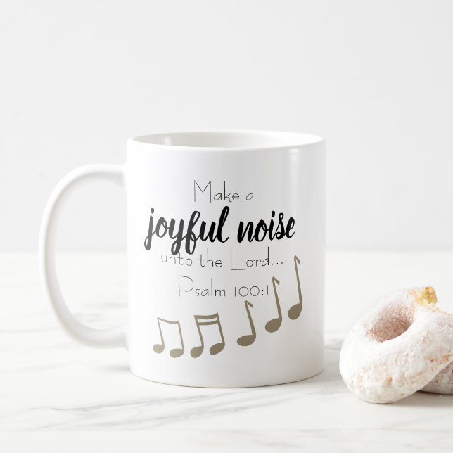 Caneca De Café Musical Note Musical Singer Guitarista Drummer (Com Donut)