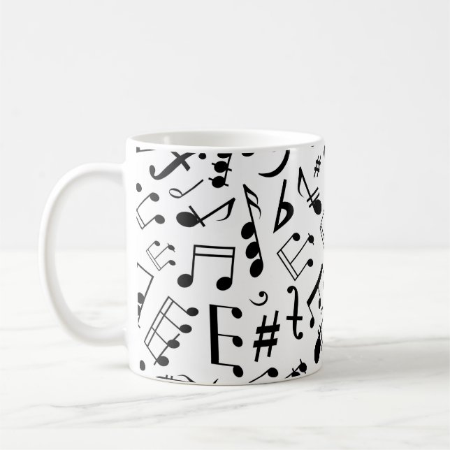 Caneca De Café Musical Notes Classic Mug (Esquerda)