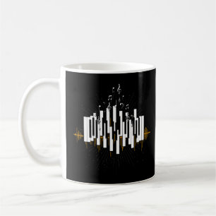 Caneca De Café Musical Notes Keyboard Piano Player Pianista Músic