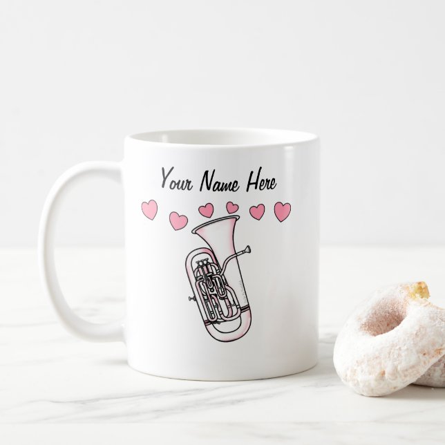 Caneca De Café Músico de latão de mug de casamento personalizado  (Com Donut)