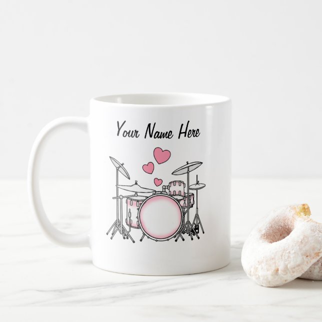 Caneca De Café Músico de Professores de Música Mug Casamento Pers (Com Donut)