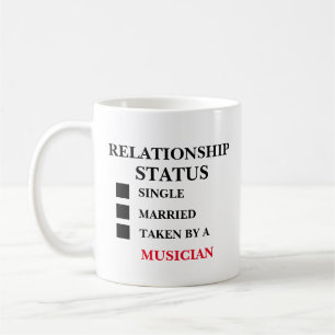 Caneca De Café Músico de Status de Relacionamento