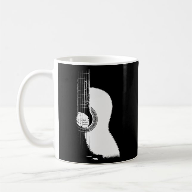 Caneca De Café Músico de Violão Acústico (Esquerda)
