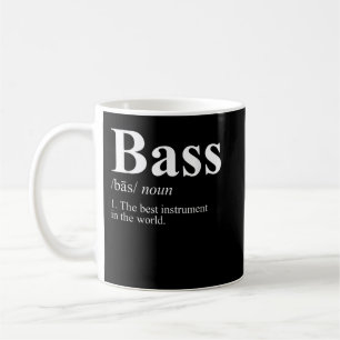 Caneca De Café Músico Música Baixo, Guitarrista Baixista Guitarra