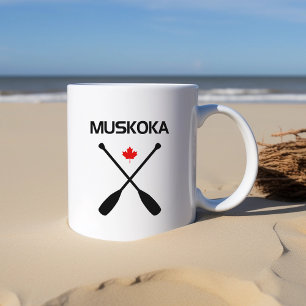 Caneca De Café Muskoka Canada cruzou o remo dos remos