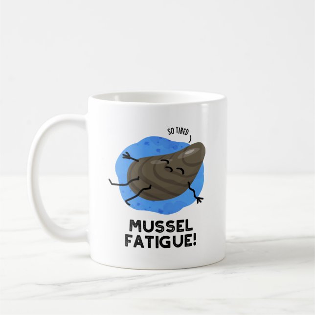 Caneca De Café Mussel Fadiga Engraçado Músculo Animal Engraçado A (Esquerda)